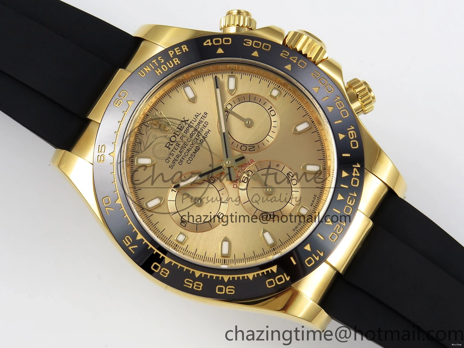 MiroTime 0220 Efficient Daytona 116518 Clean 1:1 Best Edition YG Dial on Oysterflex Rubber Strap SA 1673